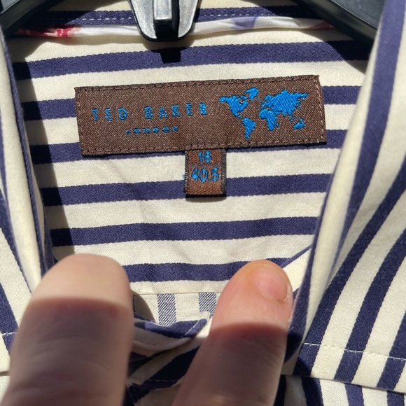 TED BAKER LONDON BNWOT SHIRT 16/40 button down -signature cuff design see photos - Picture 2 of 7